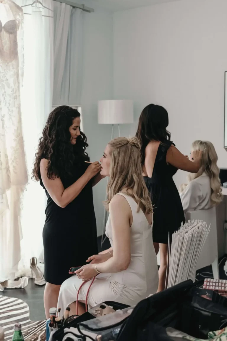 Professional makeup application